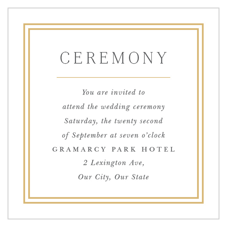 Alluring Aubrey Ceremony Cards