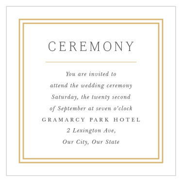 Alluring Aubrey Ceremony Cards