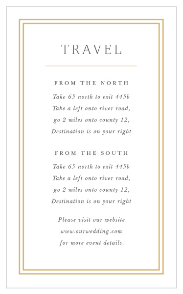 Alluring Aubrey Direction Cards