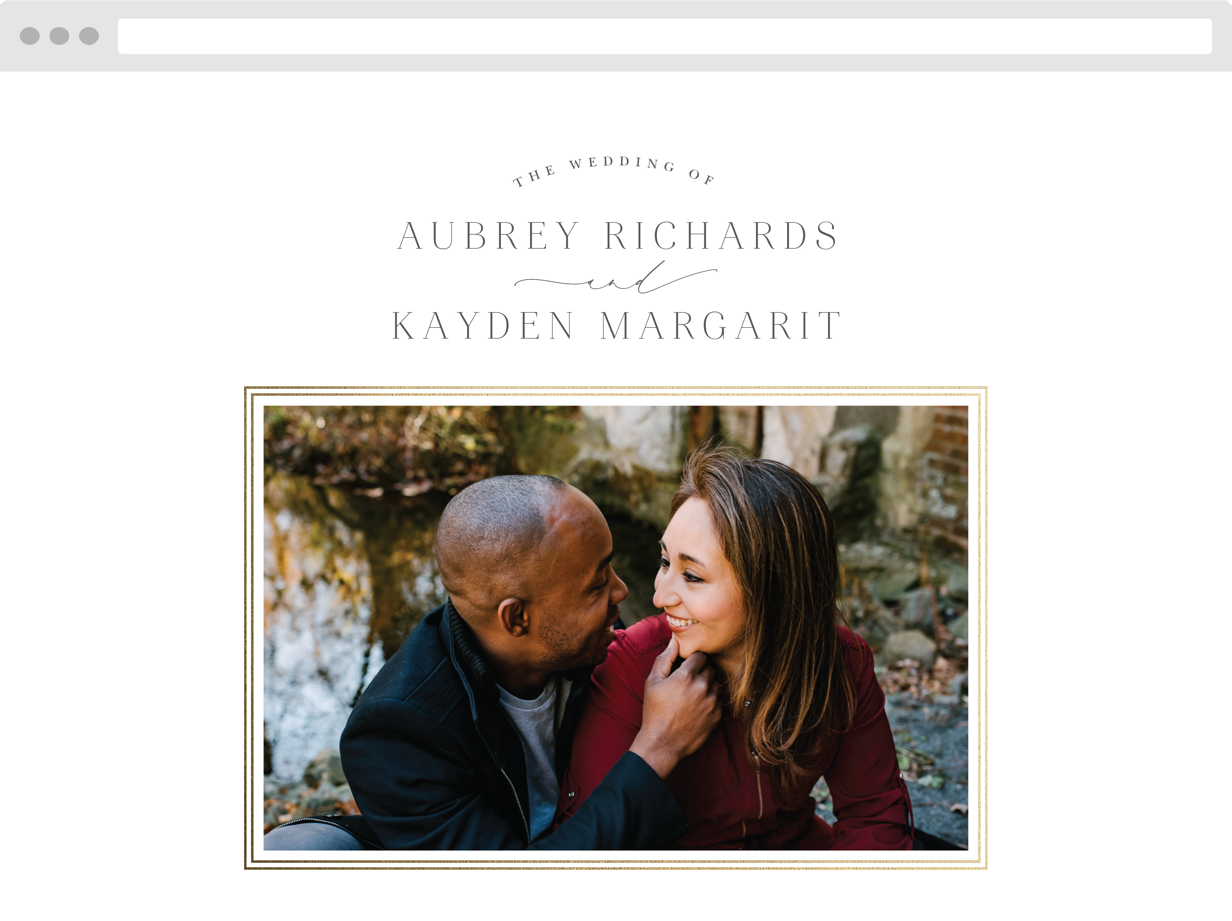 Alluring Aubrey Wedding Website