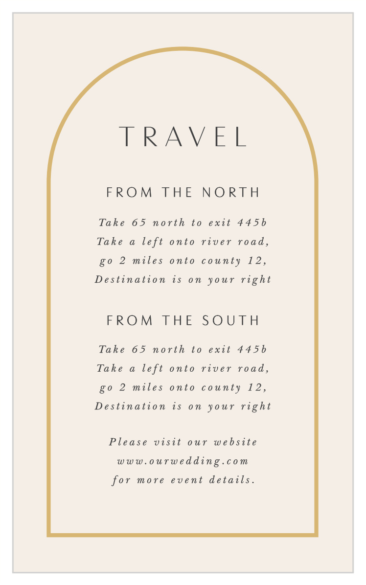 Modern Arch Direction Cards
