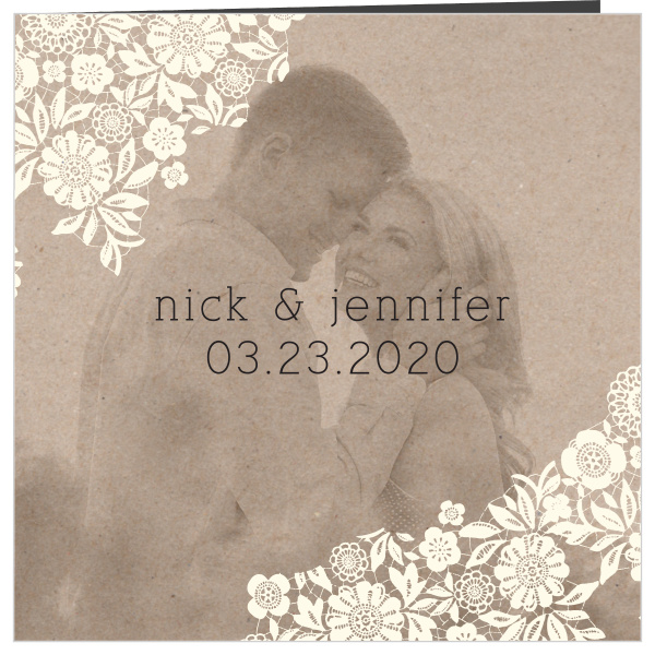 Vintage Floral Kraft is perfect for your vintage wedding.