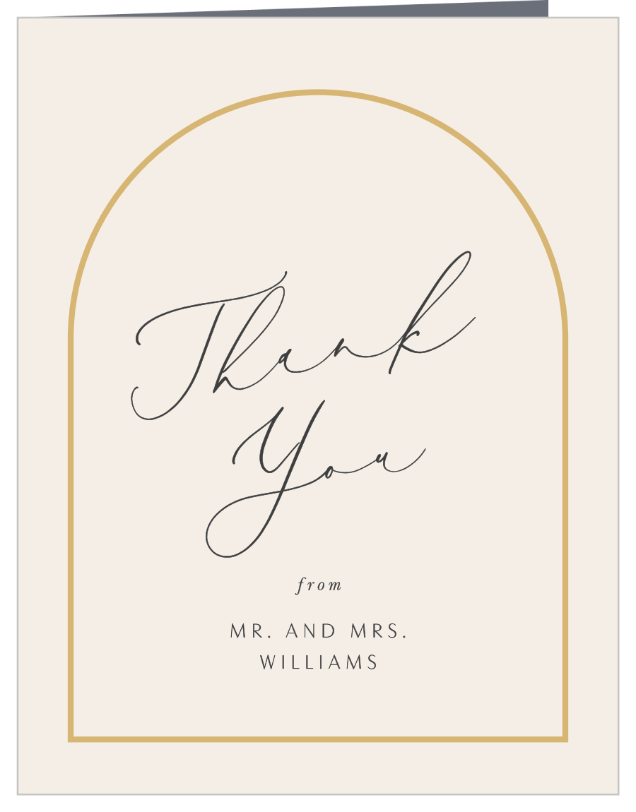 Modern Arch Wedding Thank You Cards