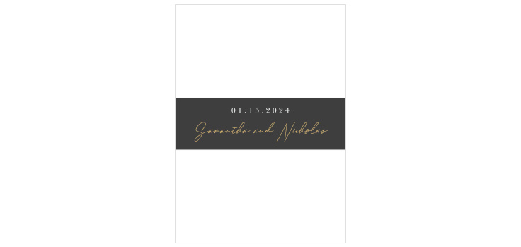 Simply Highlighted Wedding Belly Bands