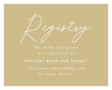Let family and friends know where you would like your wedding gifts from with our Simply Highlighted Registry Cards.