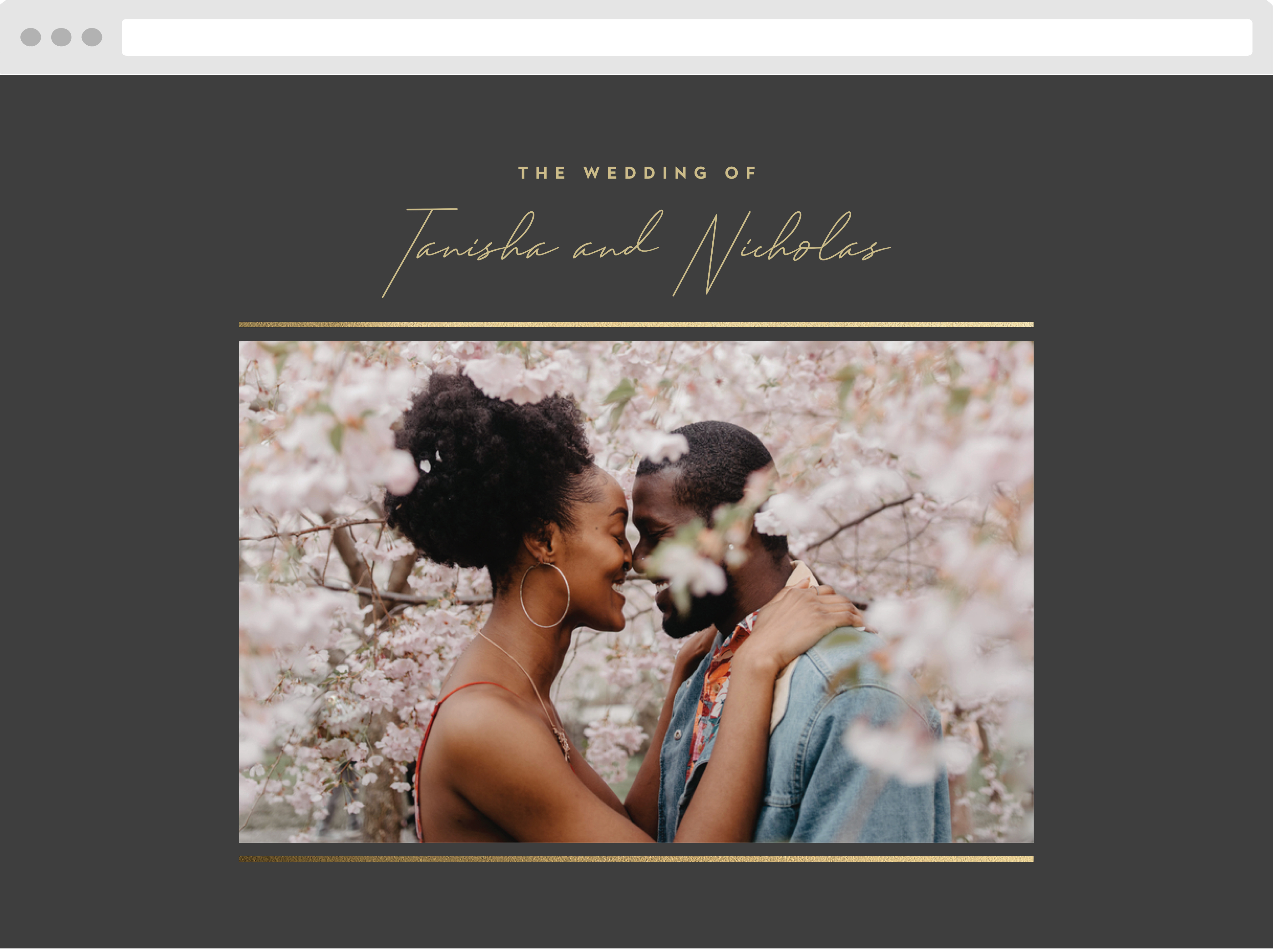 Simply Highlighted Wedding Website