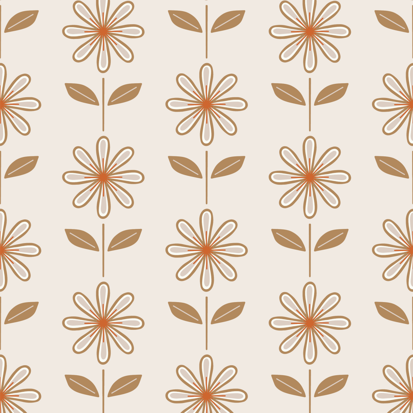 Retro Daisy Wallpaper