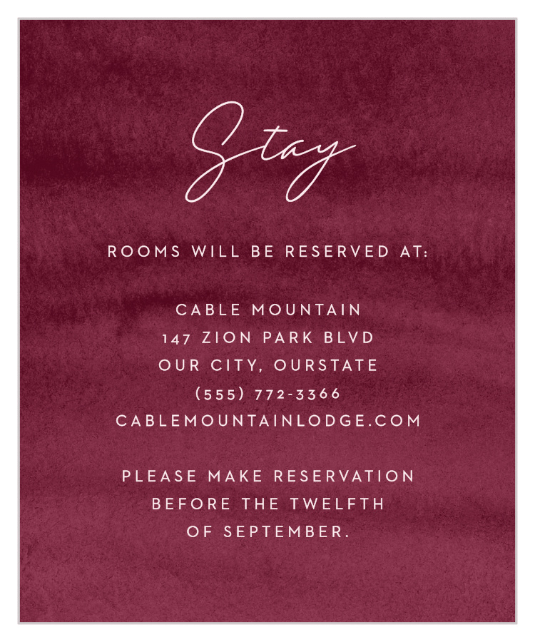 Watercolor Mood Accommodation Cards
