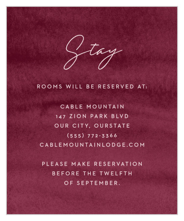 Watercolor Mood Accommodation Cards