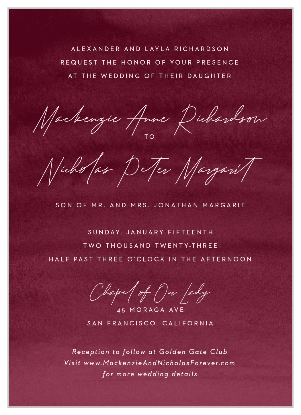Watercolor Mood Wedding Invitations