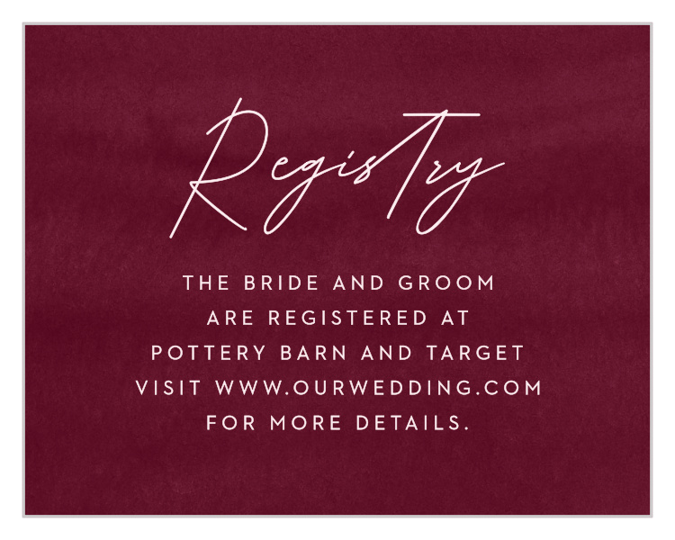 Watercolor Mood Registry Cards