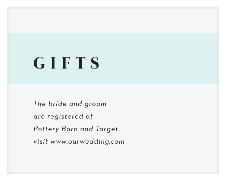 Sheer Stripe Registry Cards