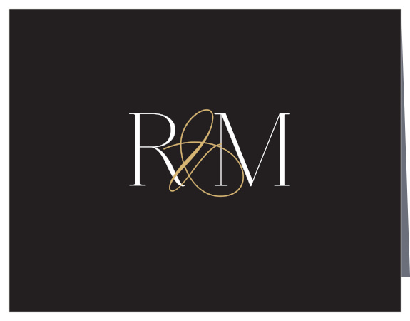Bold Initials Wedding Thank You Cards