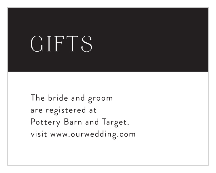 Bold Initials Registry Cards