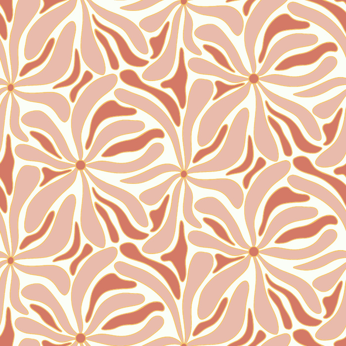 Add a funky accent wall in any room of your home with our Retro Amoeba Flowers Peel and Stick Wallpaper.