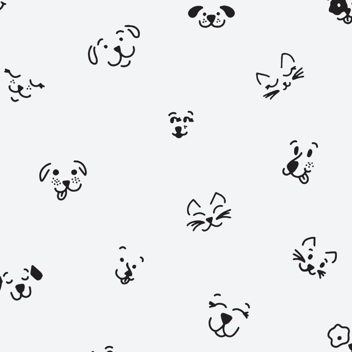 Create the cutest space for your child with our Pet Faces Peel and Stick Wallpaper.