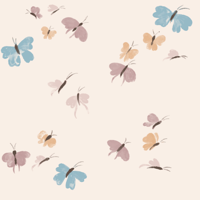 Our Colorful Butterflies Peel and Stick Wallpaper create the perfect accent wall in your child's room.