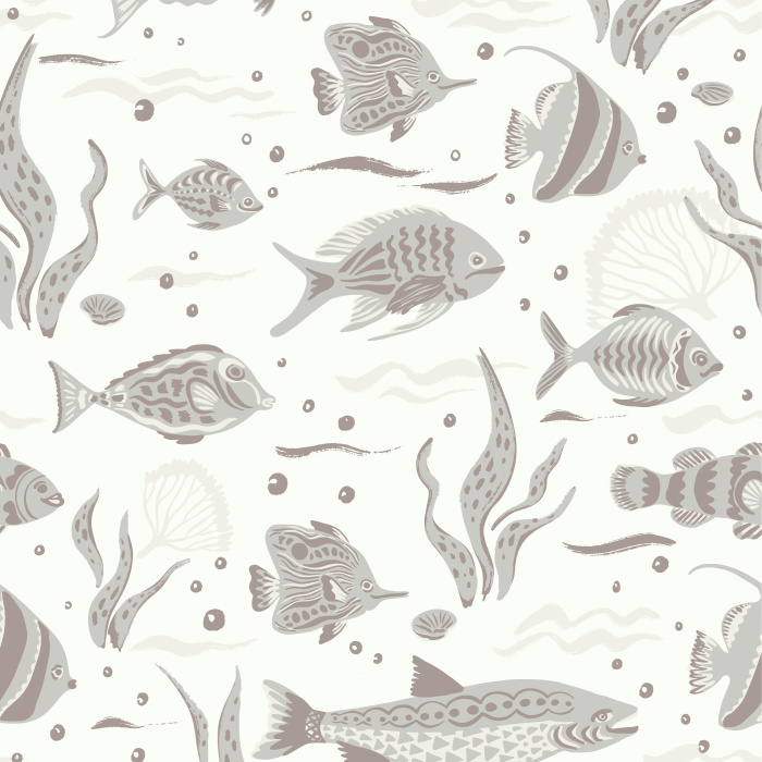 Add a nautical touch to any room in your home with our Fun Fish Peel and Stick Wallpaper.