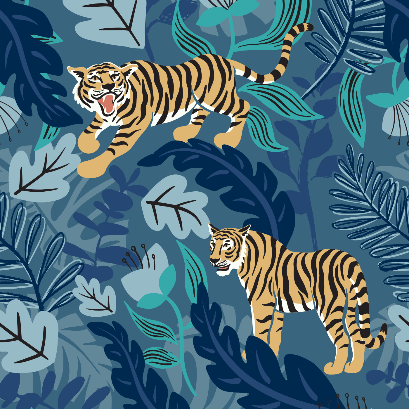 Tiger Garden Wallpaper
