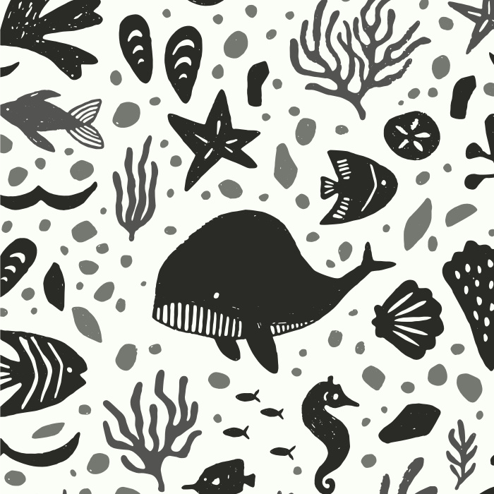 Create an ocean of fun with our Sea Life Peel and Stick Wallpaper.