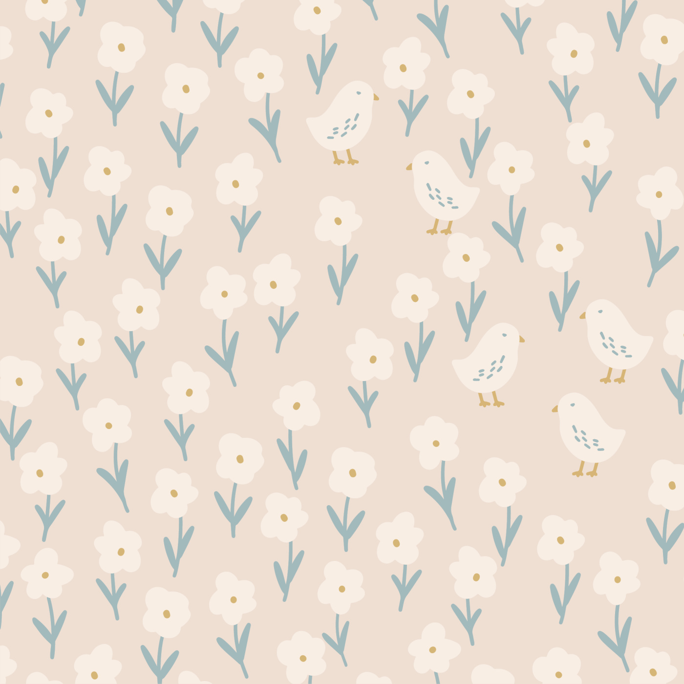 Flower Chicks Wallpaper
