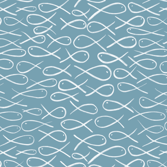 Bring a classic nautical look to any room in your home with our Fish Ray Peel and Stick Wallpaper.