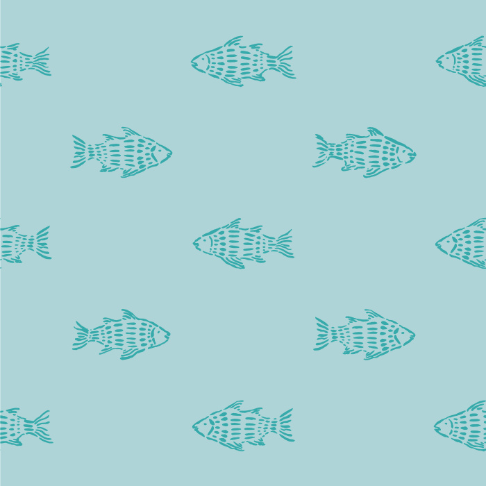 Create a playful accent in any space with our Tropical Fish Peel and Stick Wallpaper.