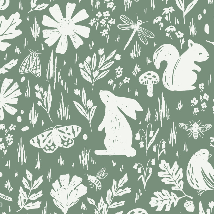 Our Garden Animals Peel and Stick Wallpaper is sure to bring a cute touch of nature to any wall in your home.