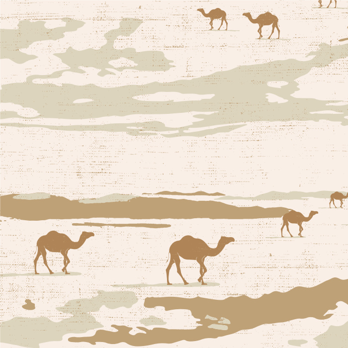 Create the perfect desert chic space with our Camel Scene Peel and Stick Wallpaper.