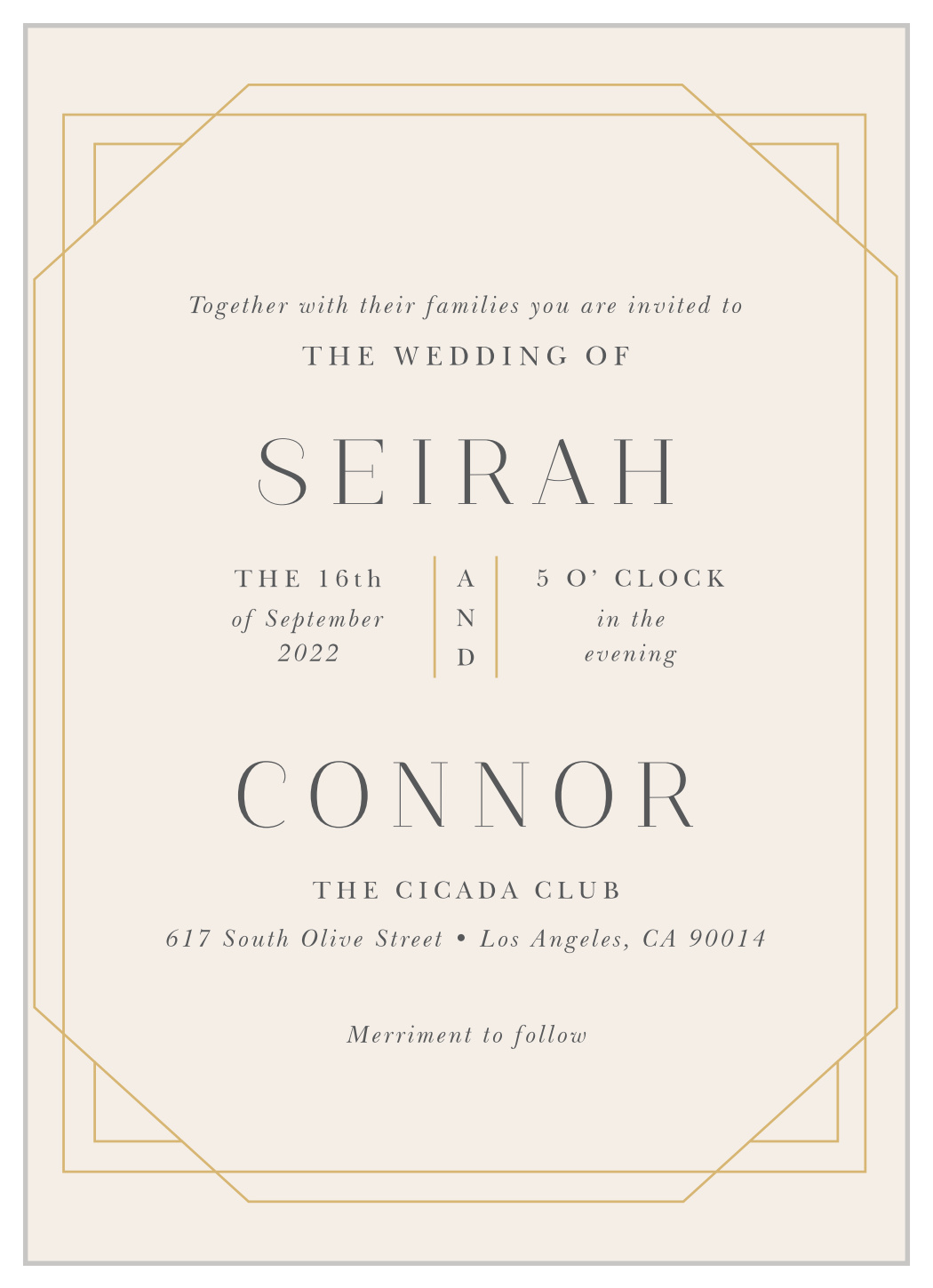 Deco Dream Wedding Invitations