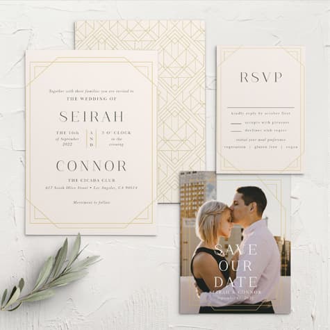 Deco Dream Wedding Invitations