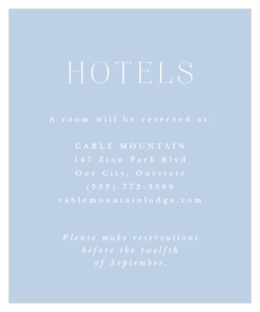 Lasting Tradition Accommodation Cards