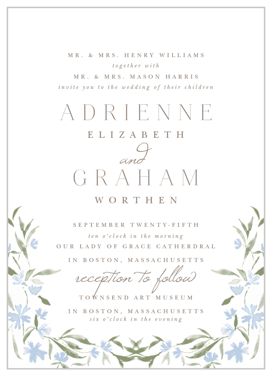 Lasting Tradition Wedding Invitations