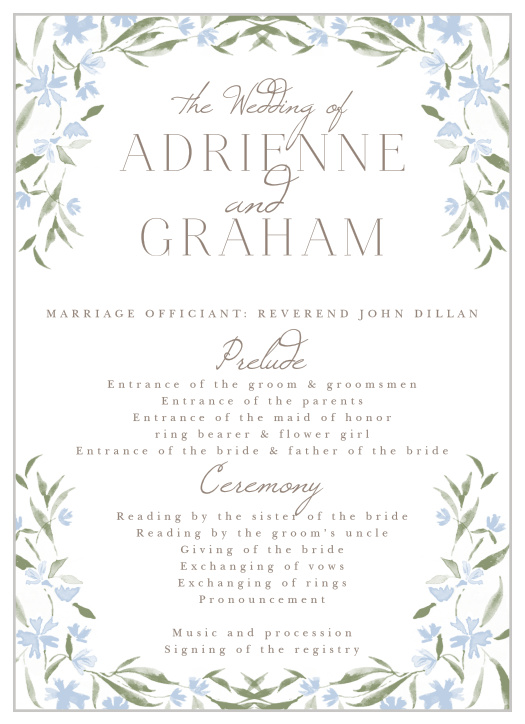 Lasting Tradition Wedding Programs