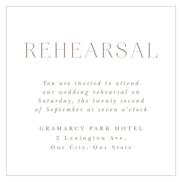 Lasting Tradition Rehearsal Cards