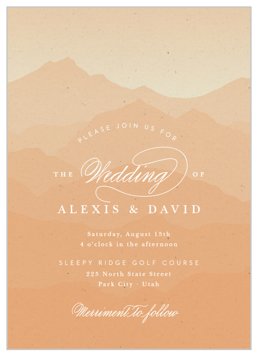 Majestic Mountains Wedding Invitations