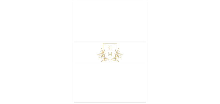Botanical Crest Wedding Belly Bands