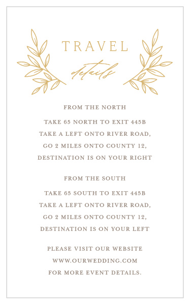Botanical Crest Direction Cards