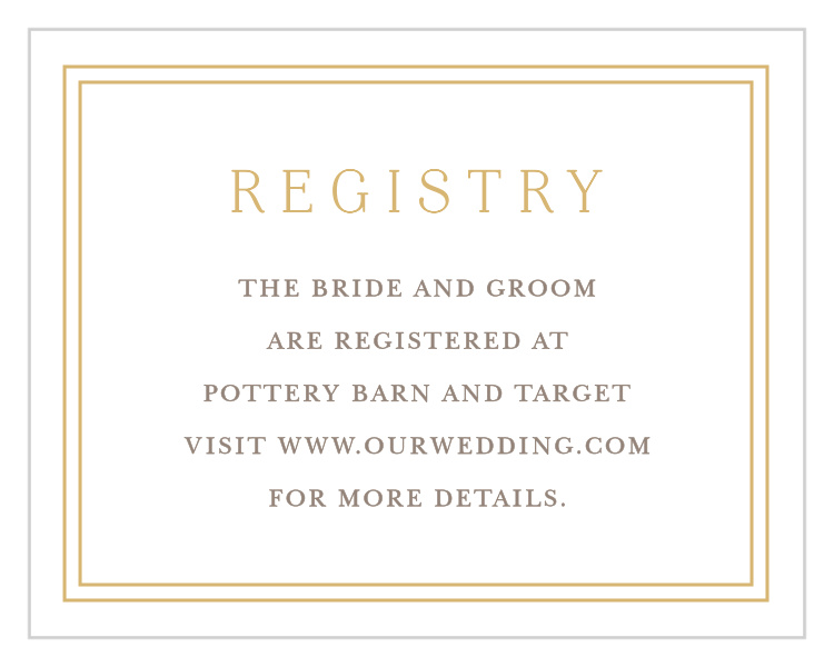 Botanical Crest Registry Cards
