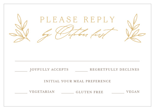 Botanical Crest Response Cards
