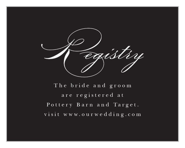 Formal Damask Registry Cards