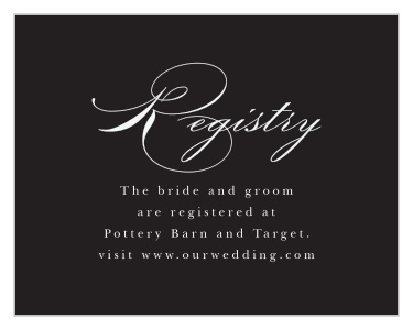 Formal Damask Registry Cards
