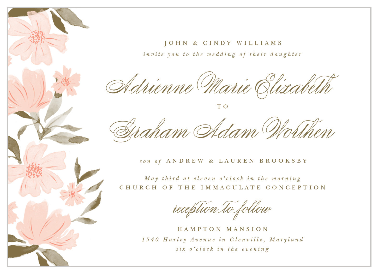 Sprint Bounty Wedding Invitations