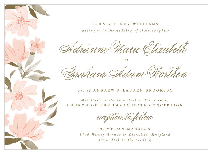 Our Sprint Bounty Wedding Invitations gather close family and friends together for your special day.