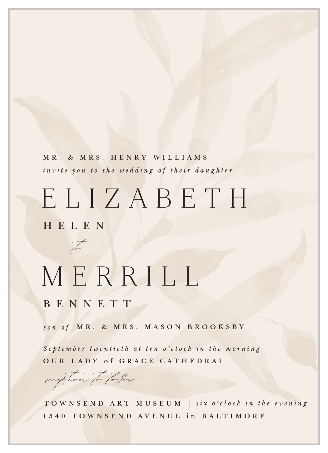Still Waters Wedding Invitations