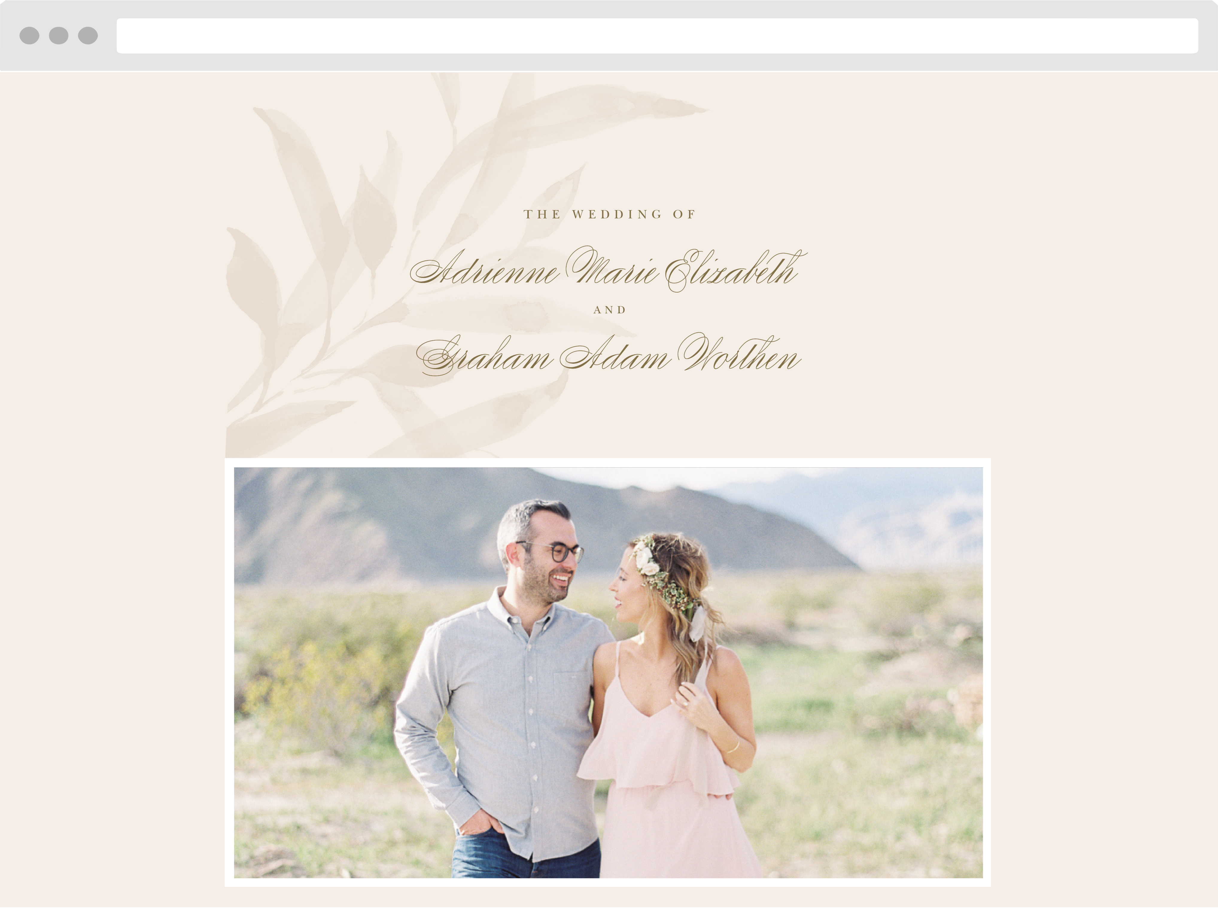 Still Waters Wedding Website