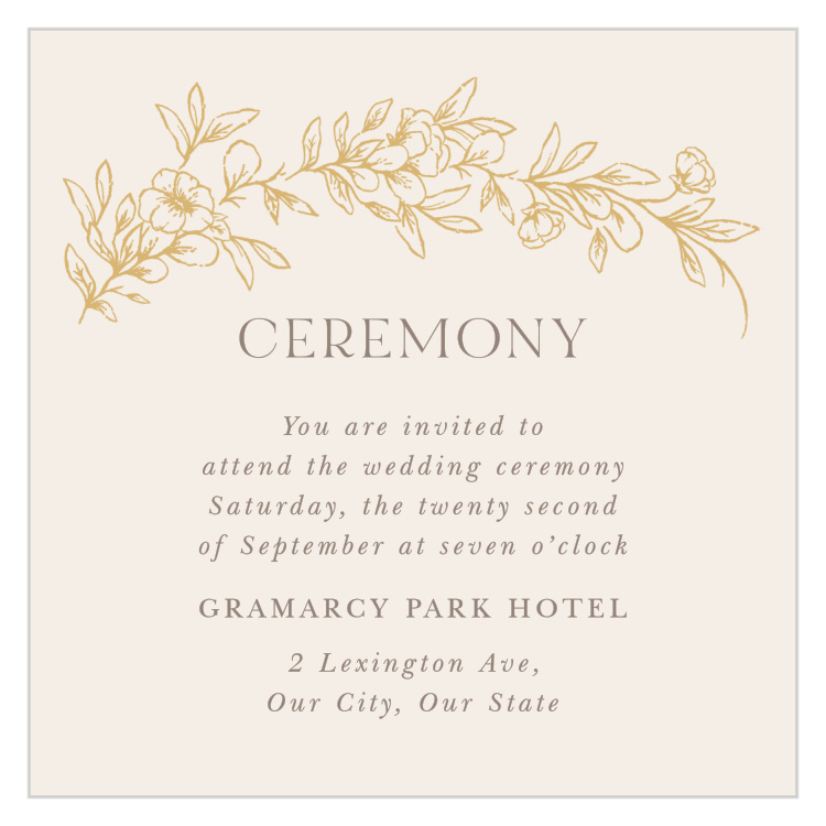 Romantic Garden Ceremony Cards