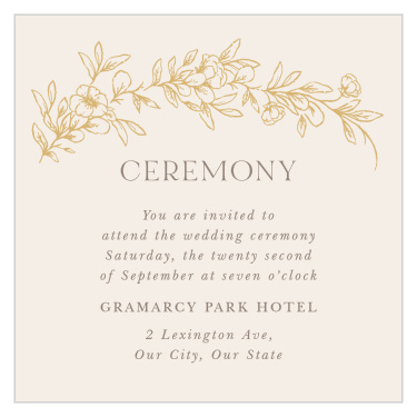 Romantic Garden Ceremony Cards