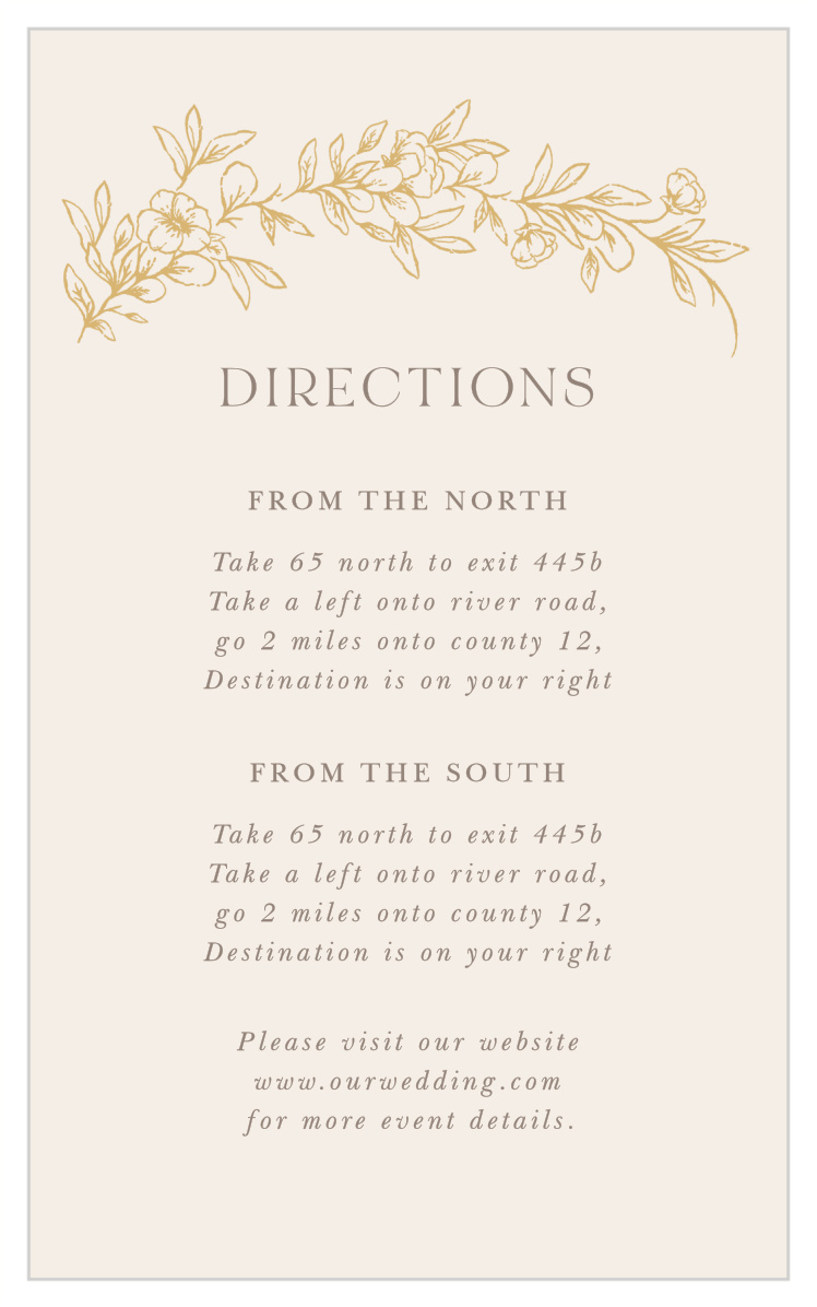 Romantic Garden Direction Cards