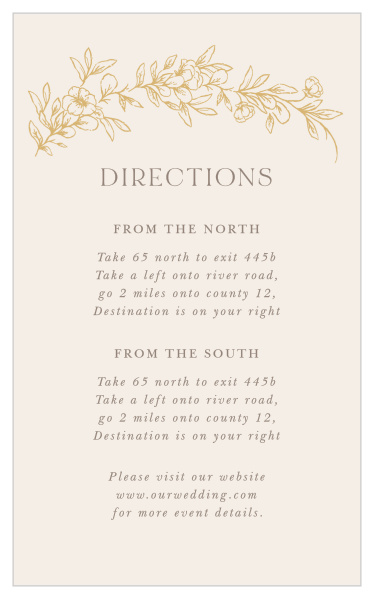 Romantic Garden Direction Cards